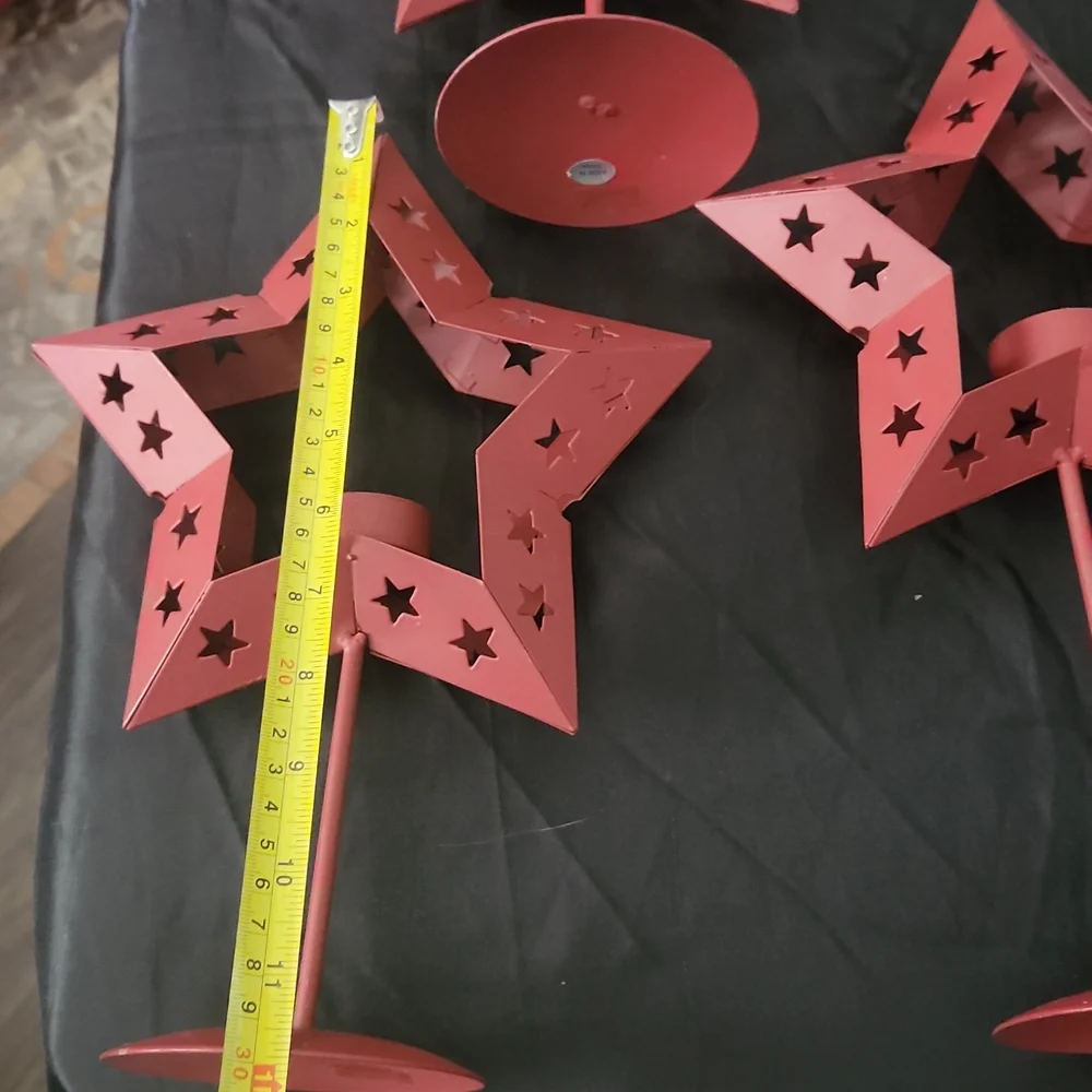 Set of 3 Star Tealight Candle Holders - Picture 12 of 15